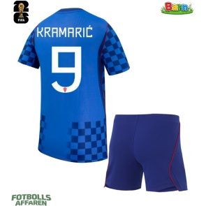 Kroatien Andrej Kramaric #9 Bortaställ Barn VM 2026 Kortärmad (+ Korta byxor)